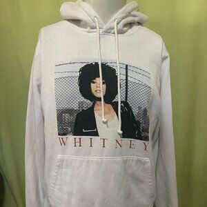 Whitney Houston 2017 Men's White Hoodie Sweater Size Medium